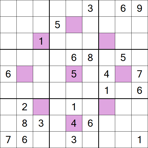 Asterisk Sudoku - Schwierig