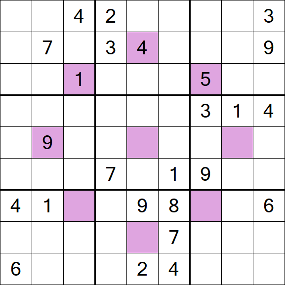 Asterisk Sudoku - Schwierig