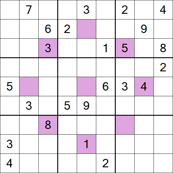 Asterisk Sudoku - Schwierig
