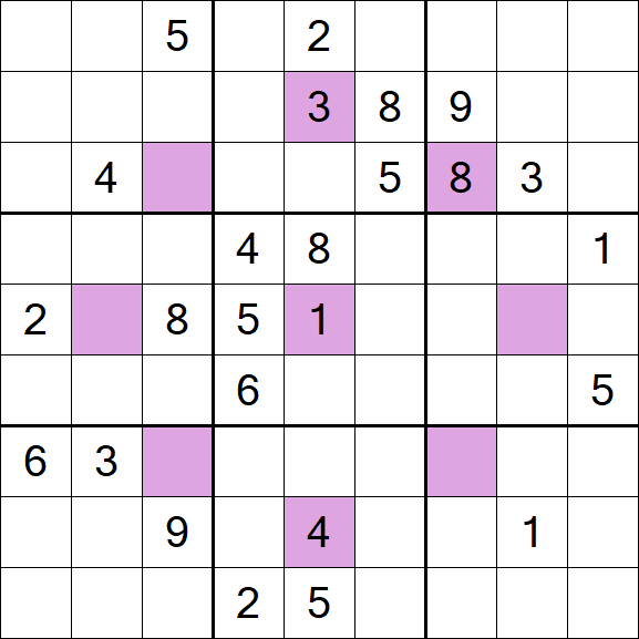Asterisk Sudoku - Difficile
