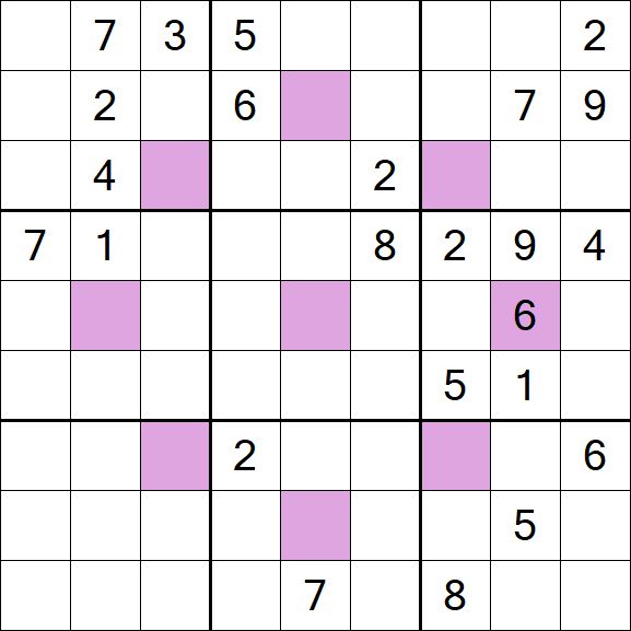 Asterisk Sudoku - Difficile