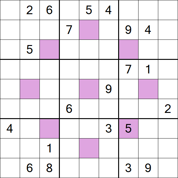 Asterisk Sudoku - Difficile