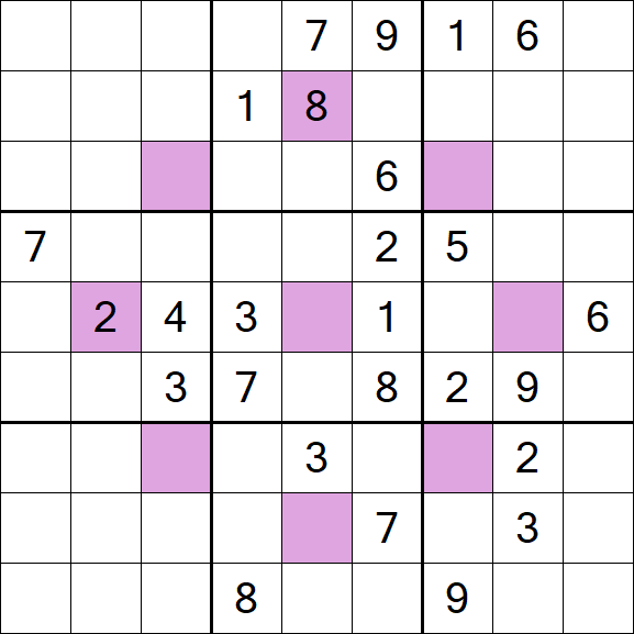 Asterisk Sudoku - Difficile