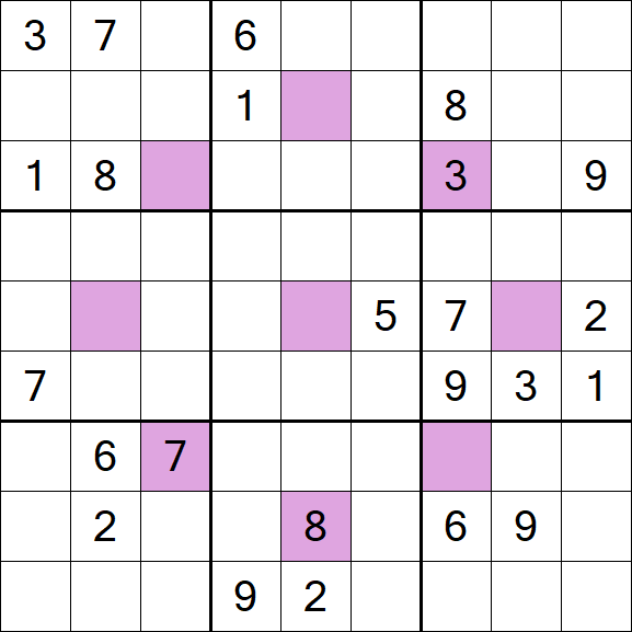 Asterisk Sudoku - Difficile