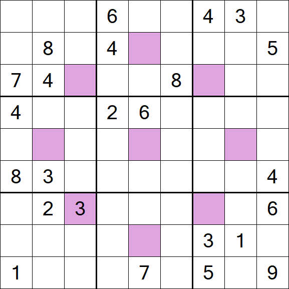 Asterisk Sudoku - Difficile