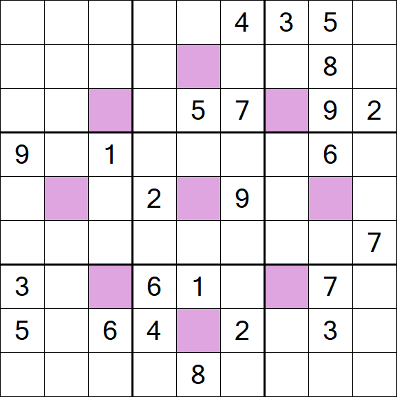 Asterisk Sudoku - Difficile