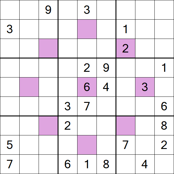Asterisk Sudoku - Difficile