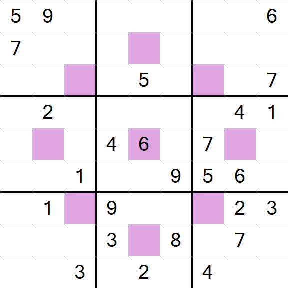 Asterisk Sudoku - Schwierig