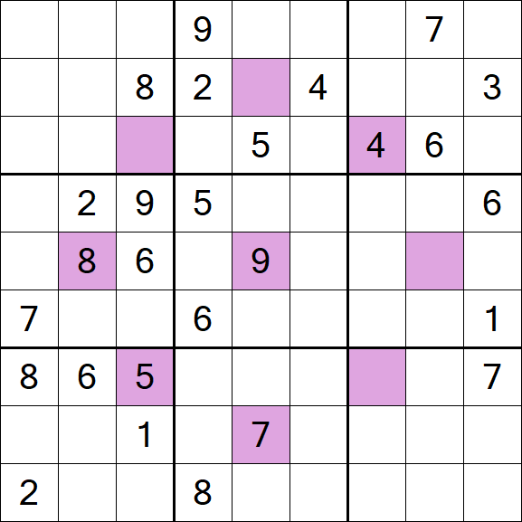 Asterisk Sudoku - Difficile