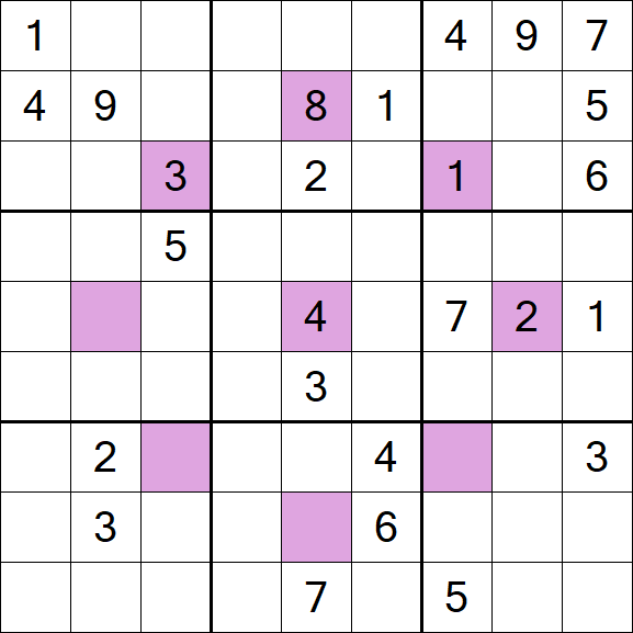 Asterisk Sudoku - Difficile