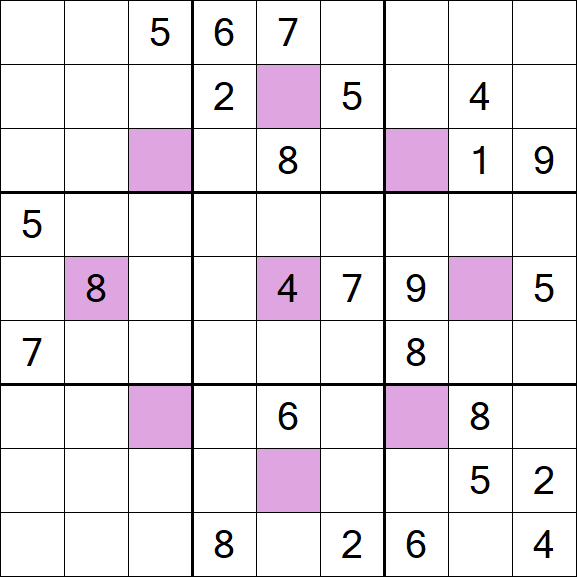 Asterisk Sudoku - Difícil