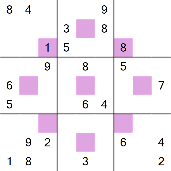 Asterisk Sudoku - Difficile