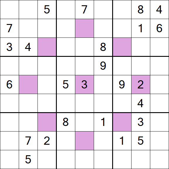 Asterisk Sudoku - Difficile