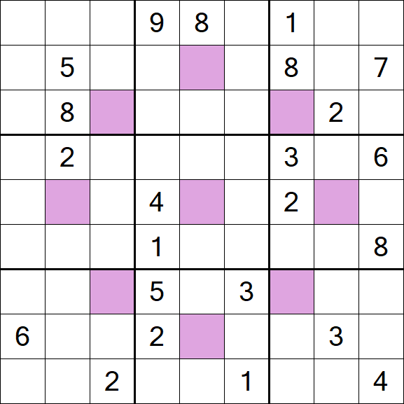Asterisk Sudoku - Difícil