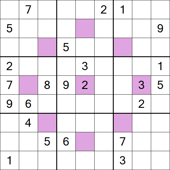 Asterisk Sudoku - Difícil