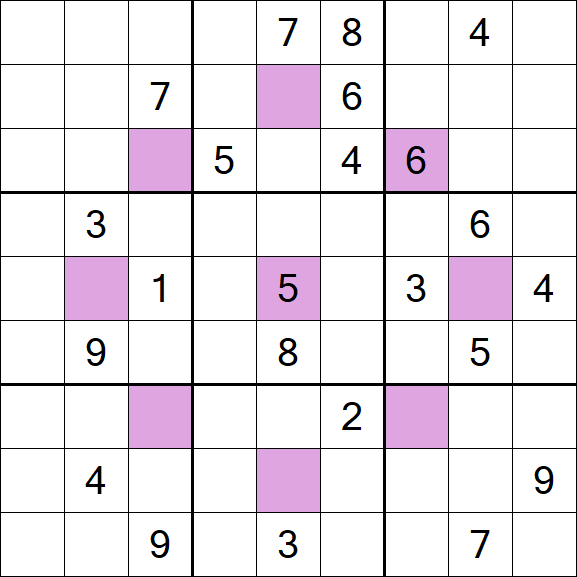 Asterisk Sudoku - Difficile