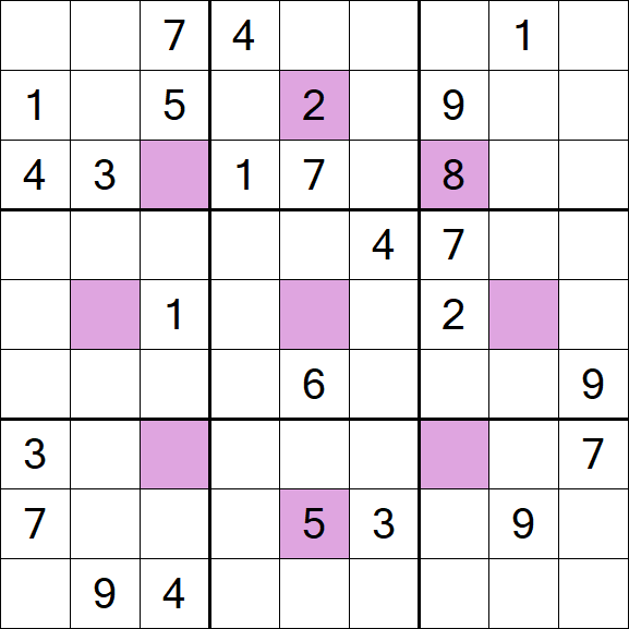 Asterisk Sudoku - Difficile