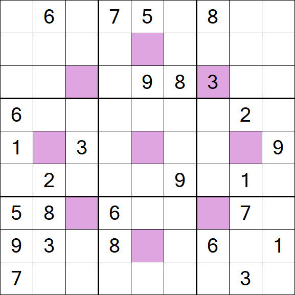 Asterisk Sudoku - Difícil