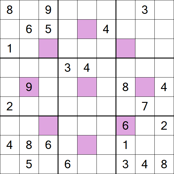 Asterisk Sudoku - Difficile