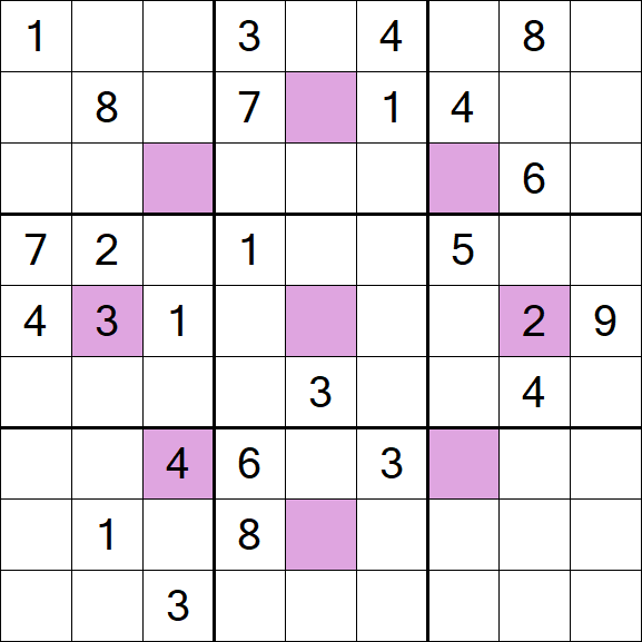 Asterisk Sudoku - Difficile