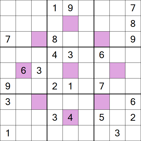 Asterisk Sudoku - Difficile
