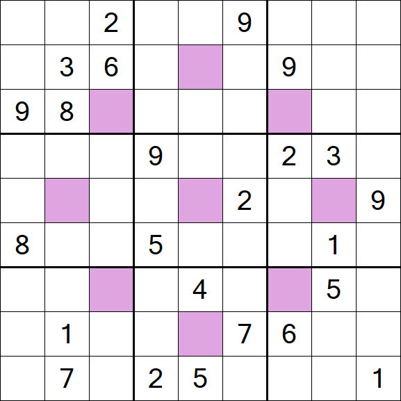 Asterisk Sudoku - Difficile