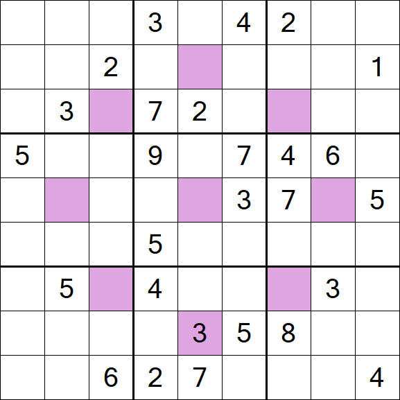 Asterisk Sudoku - Difficile