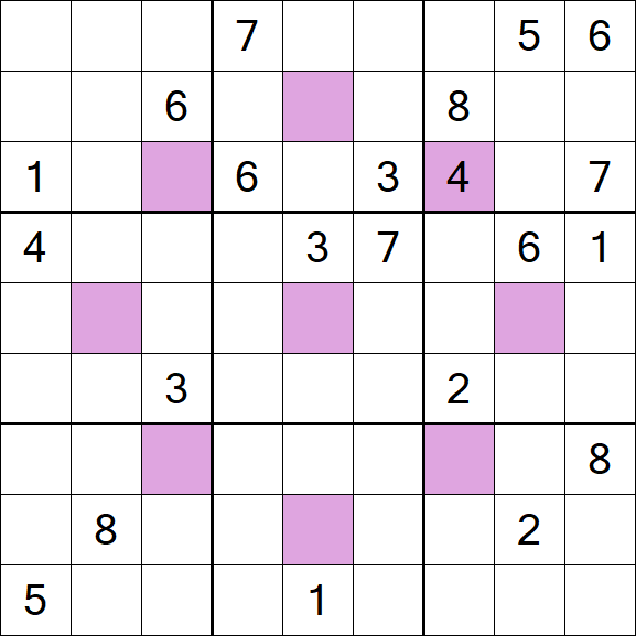 Asterisk Sudoku - Difficile