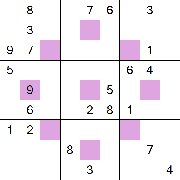Asterisk Sudoku - Difficile