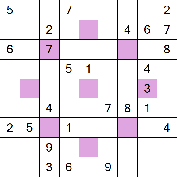 Asterisk Sudoku - Difficile