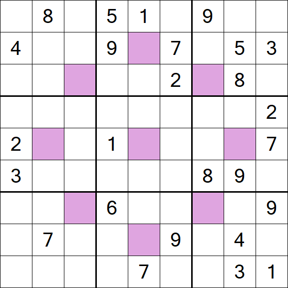 Asterisk Sudoku - Difficile