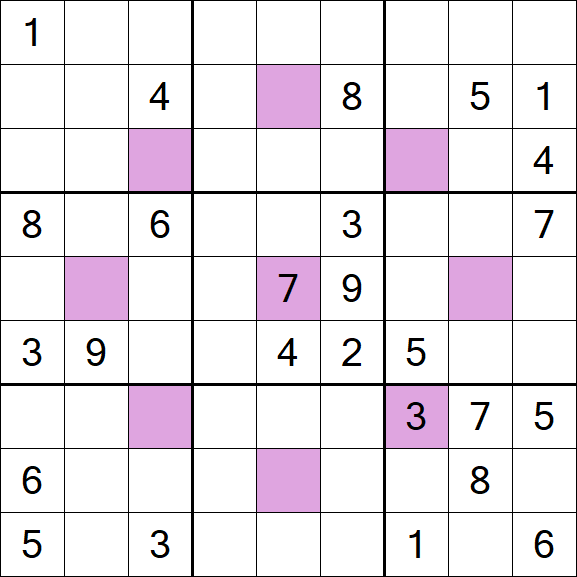 Asterisk Sudoku - Difficile