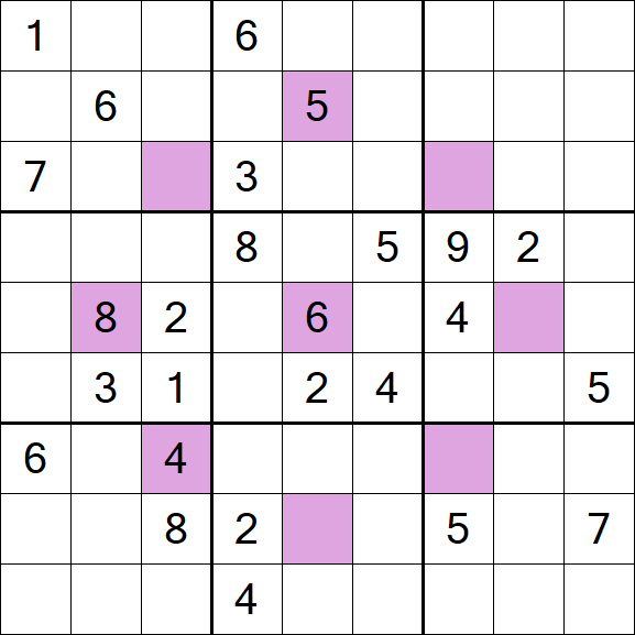 Asterisk Sudoku - Difficile