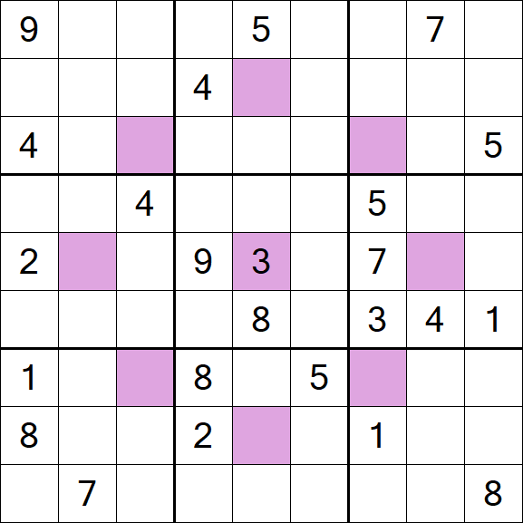 Asterisk Sudoku - Difficile
