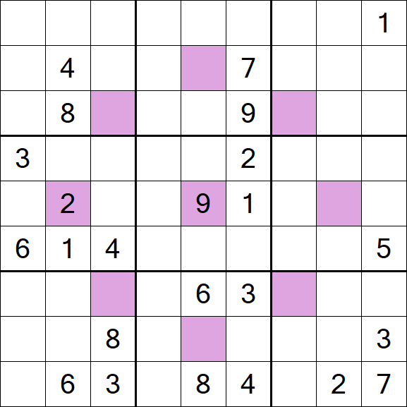Asterisk Sudoku - Difficile
