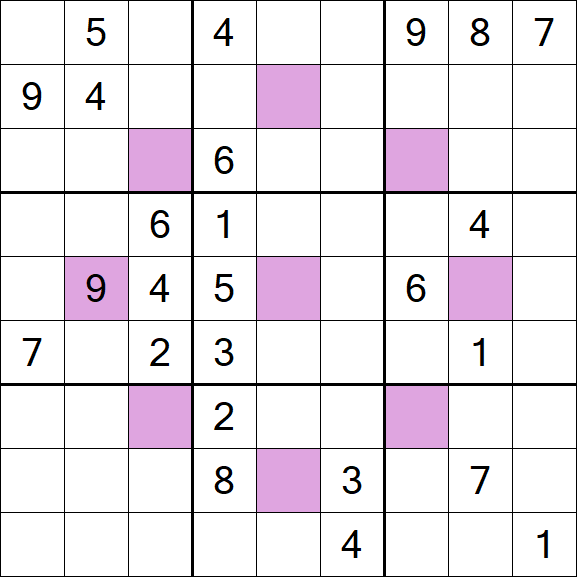 Asterisk Sudoku - Difficile