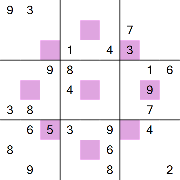 Asterisk Sudoku - Difficile