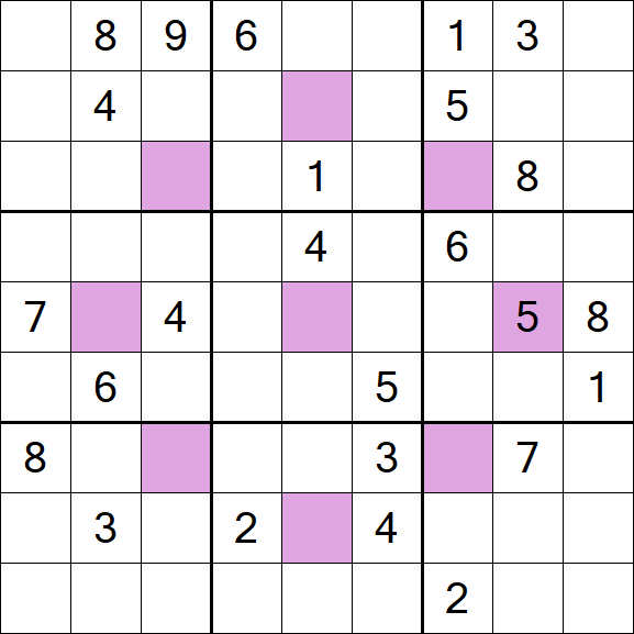 Asterisk Sudoku - Difficile