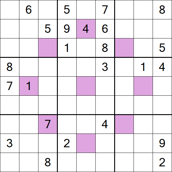 Asterisk Sudoku - Difficile