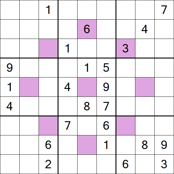 Asterisk Sudoku - Difficile