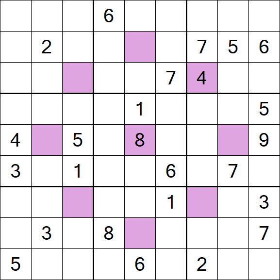 Asterisk Sudoku - Difficile