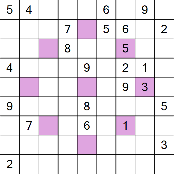 Asterisk Sudoku - Difficile