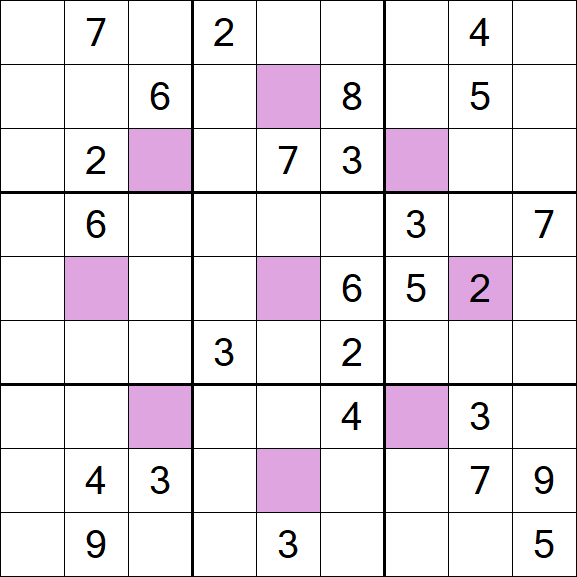 Asterisk Sudoku - Difficile