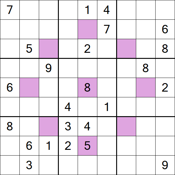 Asterisk Sudoku - Difficile