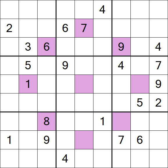Asterisk Sudoku - Difficile