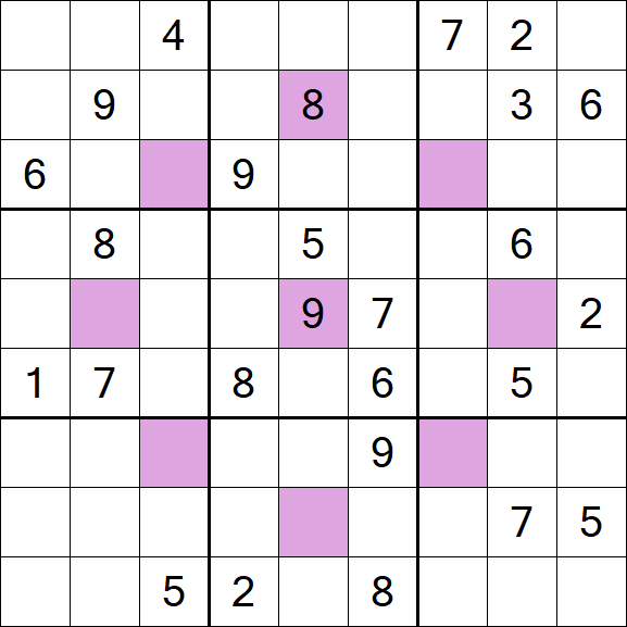 Asterisk Sudoku - Difficile