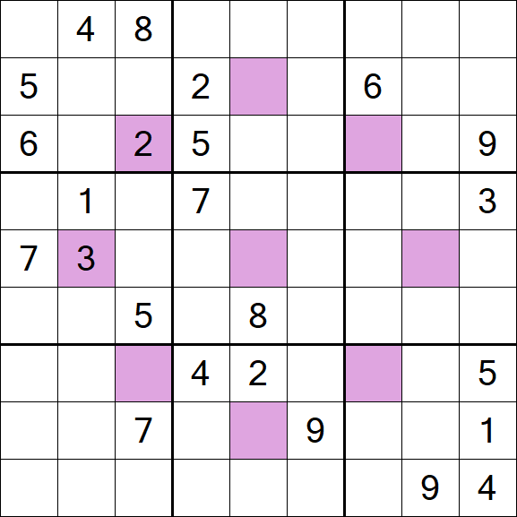 Asterisk Sudoku - Difficile