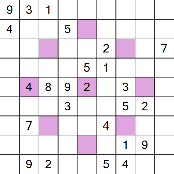 Asterisk Sudoku - Difficile