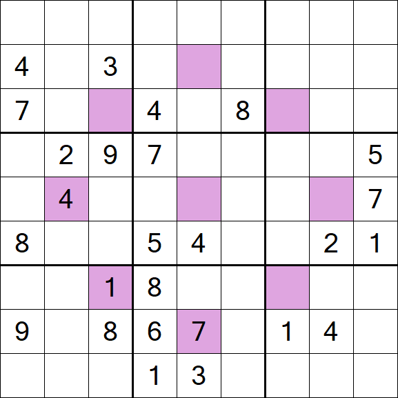 Asterisk Sudoku - Difficile