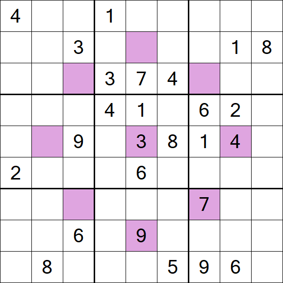 Asterisk Sudoku - Difficile